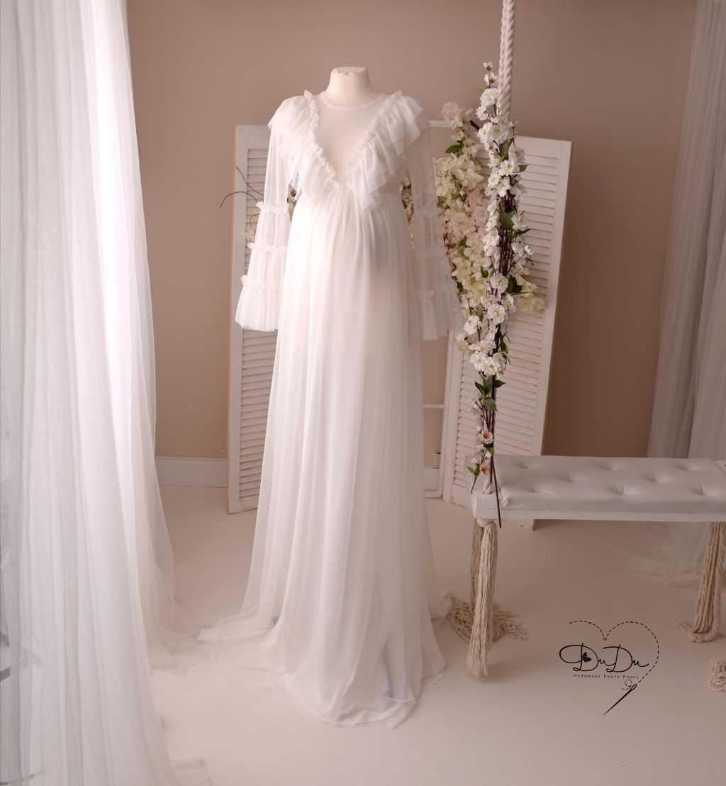 Suknia tiulowa Emma ecru