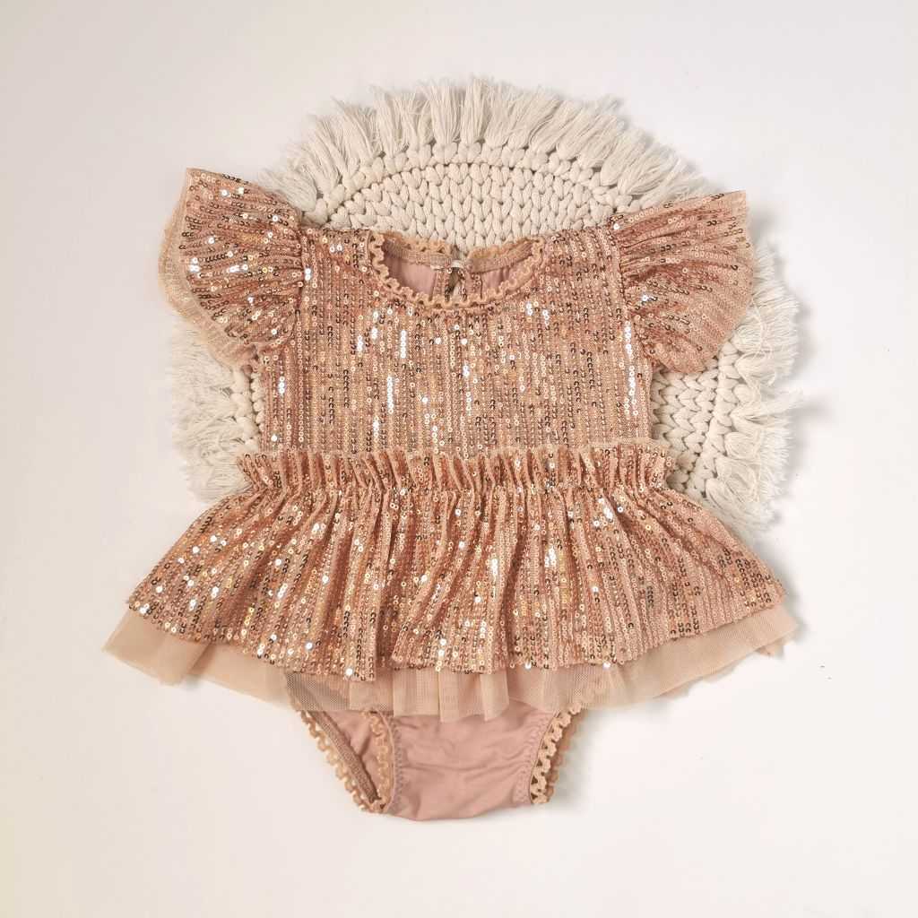 Body na roczek różowe złoto