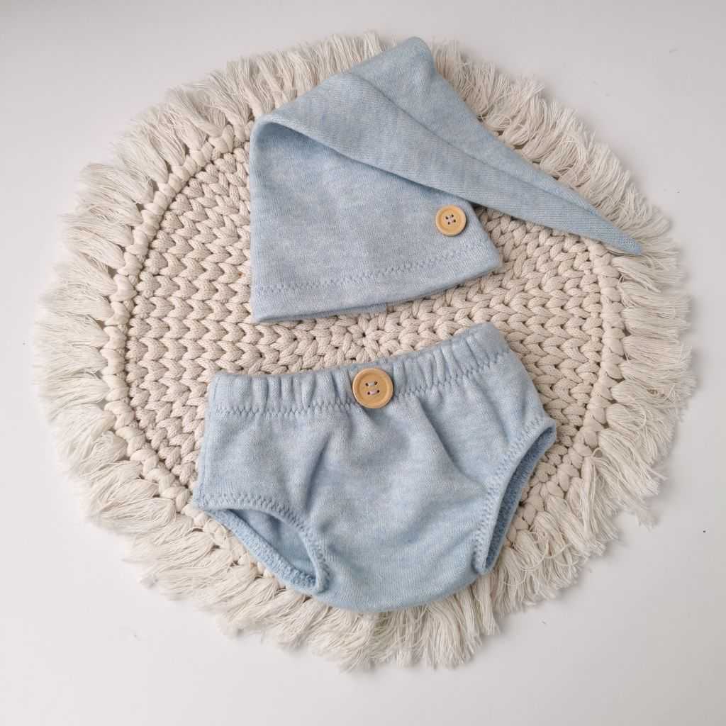 Błękitny komplecik dla noworodka