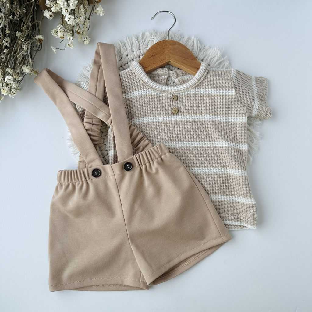 Beżowy komplet z bluzeczką na roczek